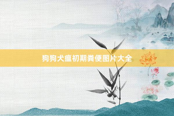 狗狗犬瘟初期粪便图片大全
